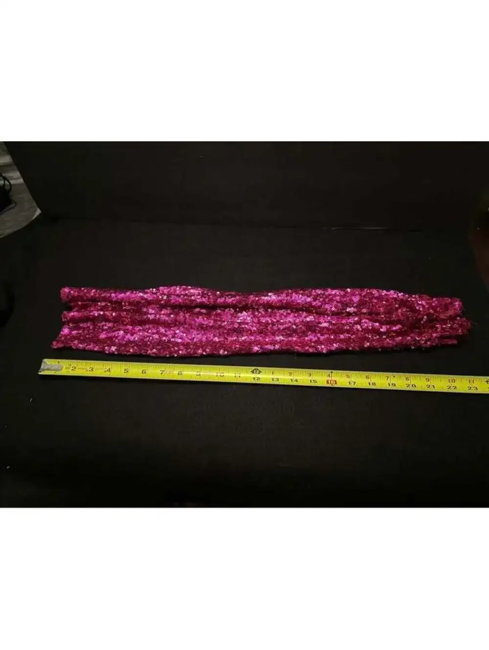 Pink Sequin Long Gloves